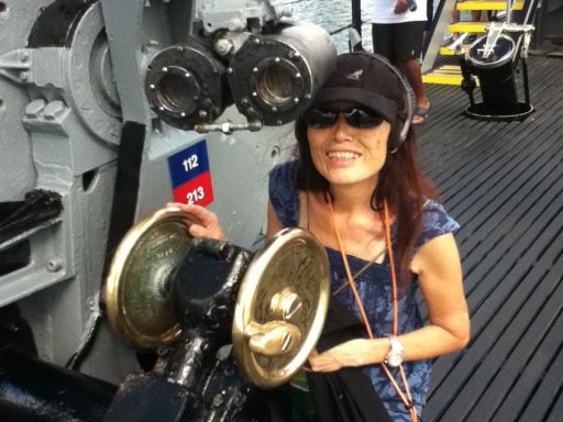 Testing guns at Pearl Harbor