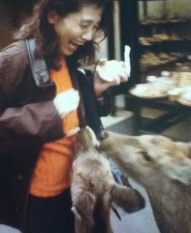Feeding the temple deer